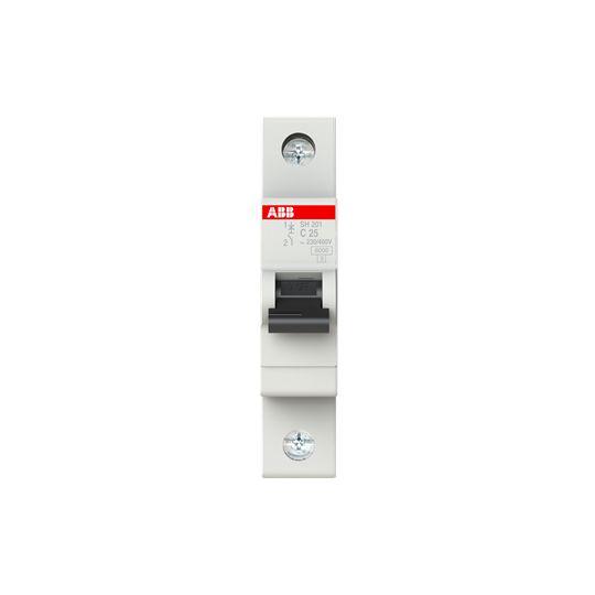 Produktfoto 1 von ABB SH200 Leitungsschutzschalter Typ C, 1-polig 25A Compact Home DIN-Schienen-Montage