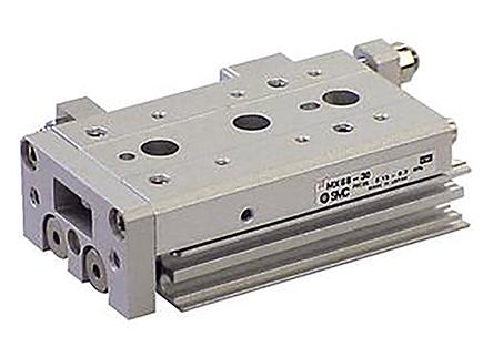 SMC MXS, R 1/8 Pneumatik-Führungszylinder doppeltwirkend, Bohrung Ø 20mm / Hub 150mm, bis 0,7 MPa