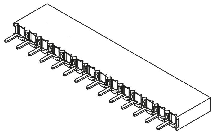 Produktfoto 1 von Samtec BCS Leiterplattenbuchse Gerade 14-polig / 1-reihig, Raster 2.54mm