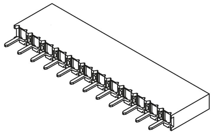 Produktfoto 1 von Samtec BCS Leiterplattenbuchse Gerade 12-polig / 1-reihig, Raster 2.54mm