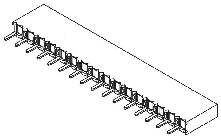 Produktfoto 1 von Samtec BCS Leiterplattenbuchse Gerade 16-polig / 1-reihig, Raster 2.54mm