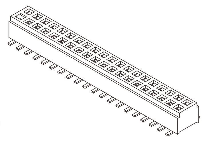 Produktfoto 1 von Samtec CLM Leiterplattenbuchse Gerade 40-polig / 2-reihig, Raster 1mm