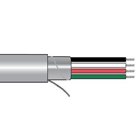 Produktfoto 1 von Alpha Wire Steuerkabel 0,25 mm2 24 Mehradriges verdrilltes Kabel Grau