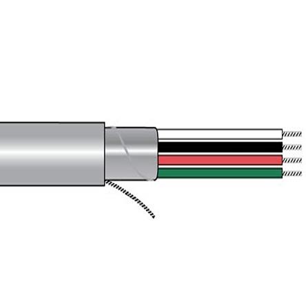 Produktfoto 1 von Alpha Wire 2460C Steuerkabel, 4-adrig x 0,25 mm² Grau, 1000ft, 24 AWG