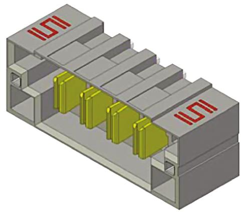 Produktfoto 1 von Samtec MPT Leiterplatten-Stiftleiste gewinkelt, 4-polig / 1-reihig, Raster 5.0mm, Platine-Platine,