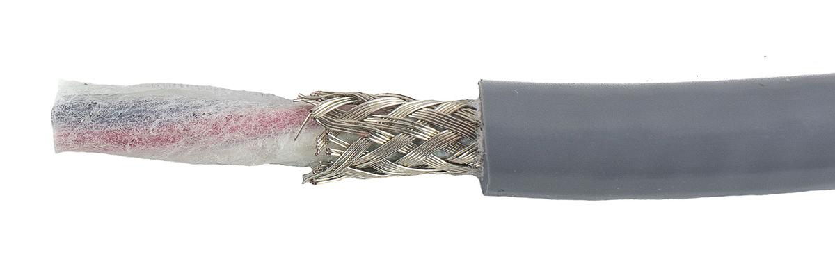 Produktfoto 1 von Alpha Wire EcoFlex PUR ECO Steuerkabel, 4-adrig x 3,33 mm² Grau, 30m, 12 AWG, Geflecht