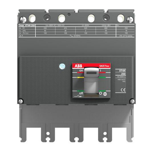 Produktfoto 1 von ABB Tmax XT 1SDA06, Leistungsschalter MCCB 4-polig, 250A, Fest