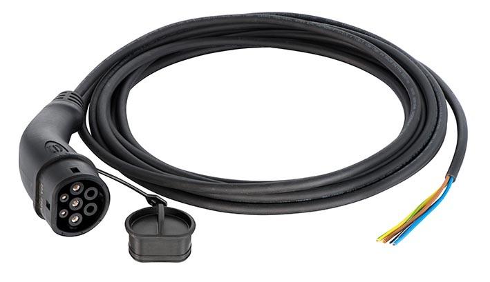 HARTING EV-Ladekabel, Typ 2, 1-phasig, 20 A Nennstrom, 5m, Abgeschlossen, Modus 3, 250 V ac, IP44