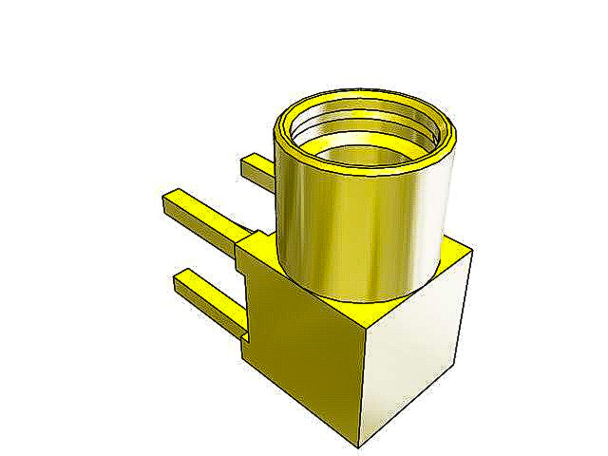 Samtec MMCX Buchse Koaxialsteckverbinder MMCX-Steckverbinder, Durchsteckmontage, Löt-Anschluss, für Koaxial-Kabel, 50Ω,