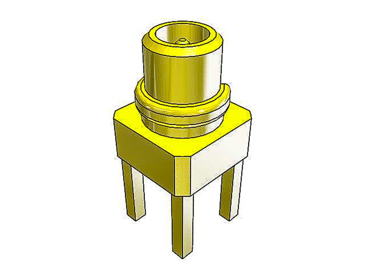 Samtec MMCX Buchse Koaxialsteckverbinder MMCX-Steckverbinder, Durchsteckmontage, Löt-Anschluss, für Koaxial-Kabel, 50Ω,