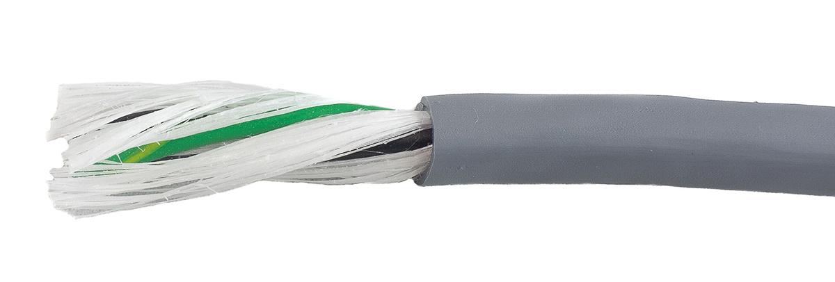 Produktfoto 1 von Alpha Wire EcoFlex PUR ECO Steuerkabel, 3-adrig x 2 mm² Grau, 30m, 14 AWG ungeschirmt