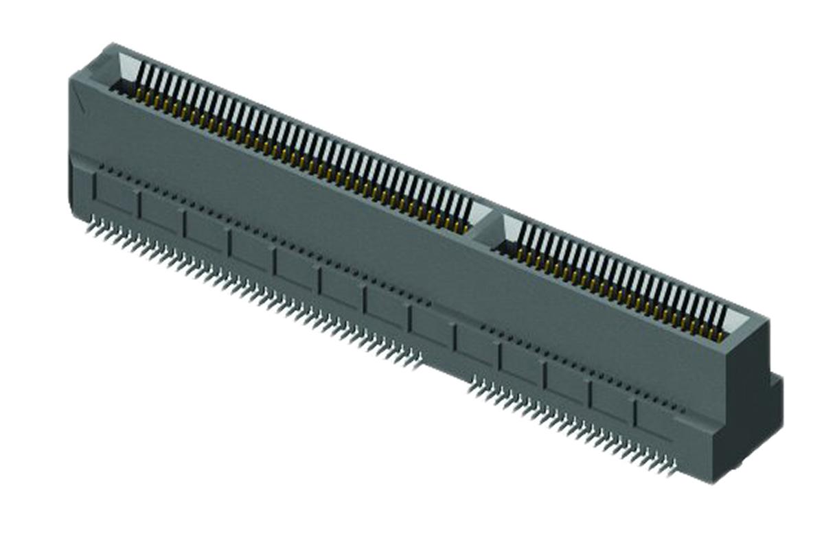 Produktfoto 1 von Samtec Serie MEC6-DV Kantensteckverbinder, 0.635mm, 140-polig, 2-reihig, Vertikal, Buchse, SMD