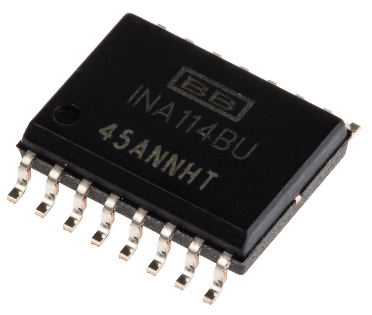 Texas Instruments Instrumentenverstärker Dual, SOIC SMD 16-Pin ±12 V, ±15 V, ±3 V, ±5 V, ±9 V Nein