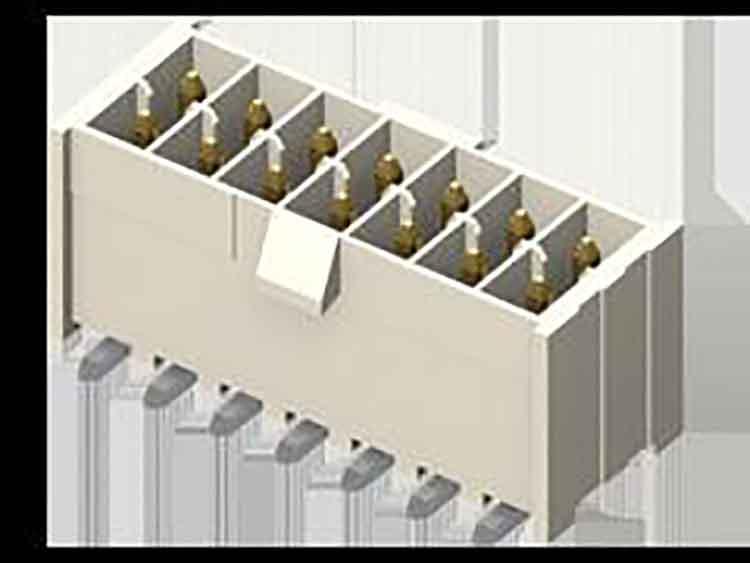 Produktfoto 1 von Samtec IPL1 Leiterplatten-Stiftleiste gewinkelt, 12-polig / 2-reihig, Raster 2.54mm, Kabel-Platine,