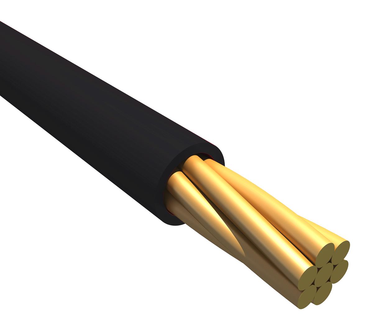 Alpha Wire Einzeladerleitung 0,33 mm², 22 AWG 30m Schwarz MPPE isoliert Ø 1.17mm 7/0,25 mm Litzen ISO 6722