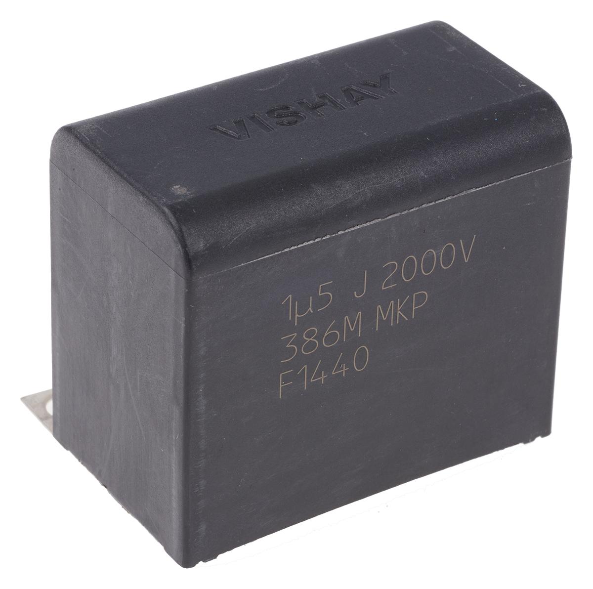 Vishay MKP386M Folienkondensator 1.5μF ±5% / 2kV dc, Schraubmontage Raster 43mm