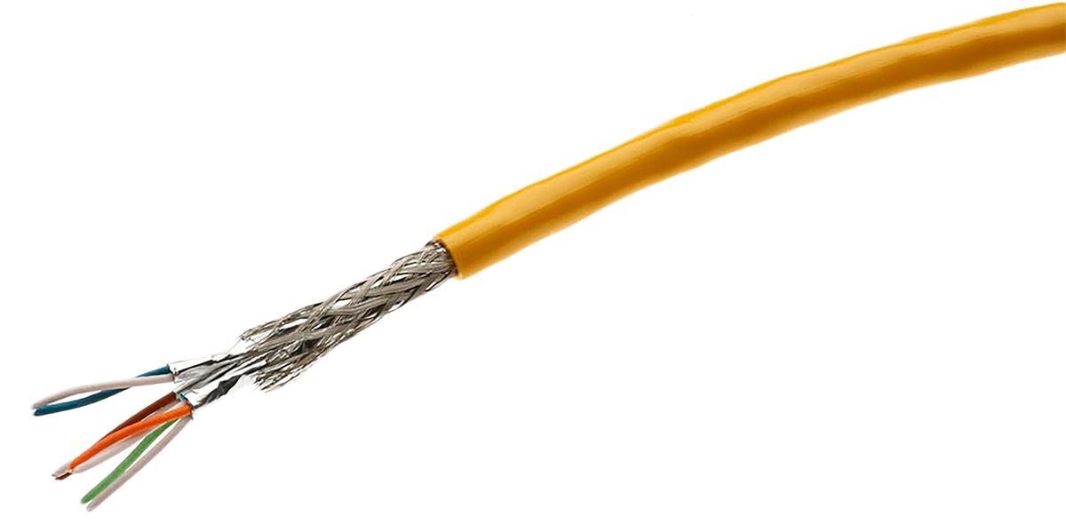 HARTING Ethernetkabel Cat.6a, 20m, Gelb Verlegekabel STP, Aussen ø 6.9mm, PVC