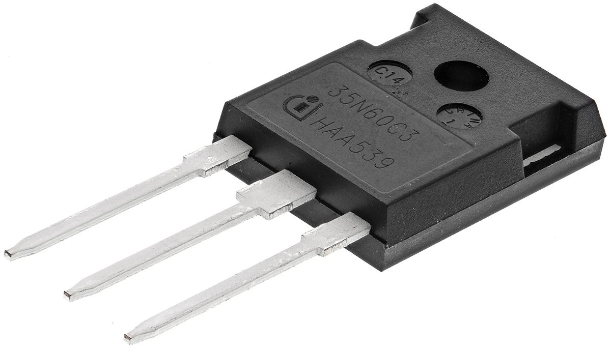 Produktfoto 1 von Infineon CoolMOS C3 SPW35N60C3FKSA1 N-Kanal, THT MOSFET 650 V / 34 A 313 W, 3-Pin TO-247