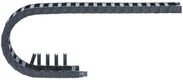 Produktfoto 1 von Igus 1400, e-chain Kabel-Schleppkette Schwarz, 51,5 mm x 28mm, Länge 1m Igumid G, Seitenwand Flexibel