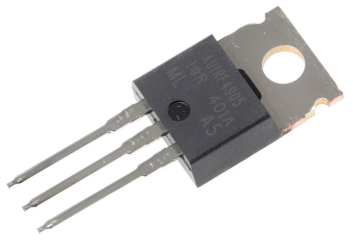 Produktfoto 1 von Infineon HEXFET AUIRF4905 P-Kanal, THT MOSFET 55 V / 74 A 200 W, 3-Pin TO-220AB