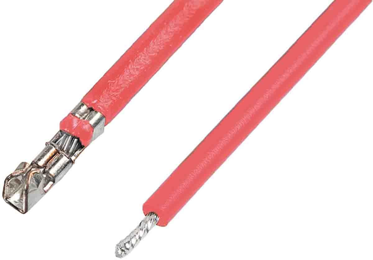 Produktfoto 1 von Molex PicoBlade Vorverdrahtete Crimp-Kontakte vergoldet, Rot 0.08mm², 75mm