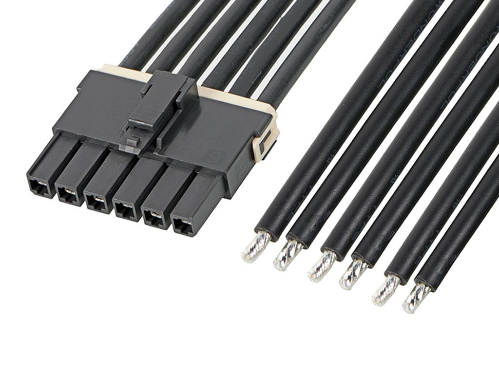 Produktfoto 1 von Molex Mega-Fit Platinenstecker-Kabel 216401 Mega-Fit / offenes Ende Buchse Raster 5.7mm, 150mm