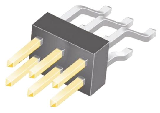 Produktfoto 1 von Samtec TSM Stiftleiste gewinkelt, 6-polig / 2-reihig, Raster 2.54mm, Platine-Platine, Kabel-Platine,