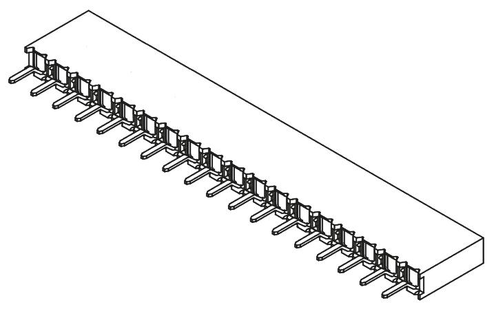 Produktfoto 1 von Samtec BCS Leiterplattenbuchse Gerade 18-polig / 1-reihig, Raster 2.54mm