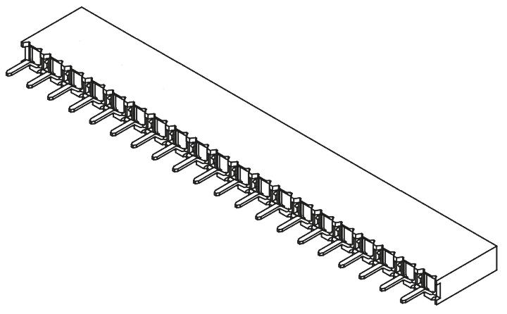 Produktfoto 1 von Samtec BCS Leiterplattenbuchse Gerade 20-polig / 1-reihig, Raster 2.54mm