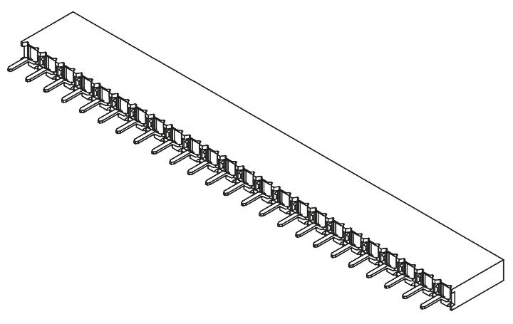 Produktfoto 1 von Samtec BCS Leiterplattenbuchse Gerade 24-polig / 1-reihig, Raster 2.54mm