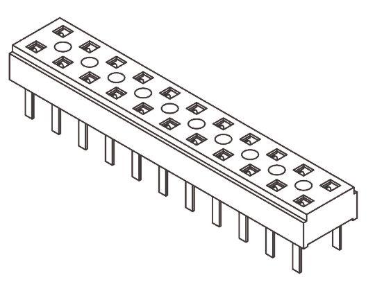 Produktfoto 1 von Samtec CLT Leiterplattenbuchse Gerade 10-polig / 2-reihig, Raster 2mm