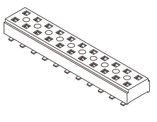 Samtec CLT Leiterplattenbuchse Gerade 10-polig / 2-reihig, Raster 2mm