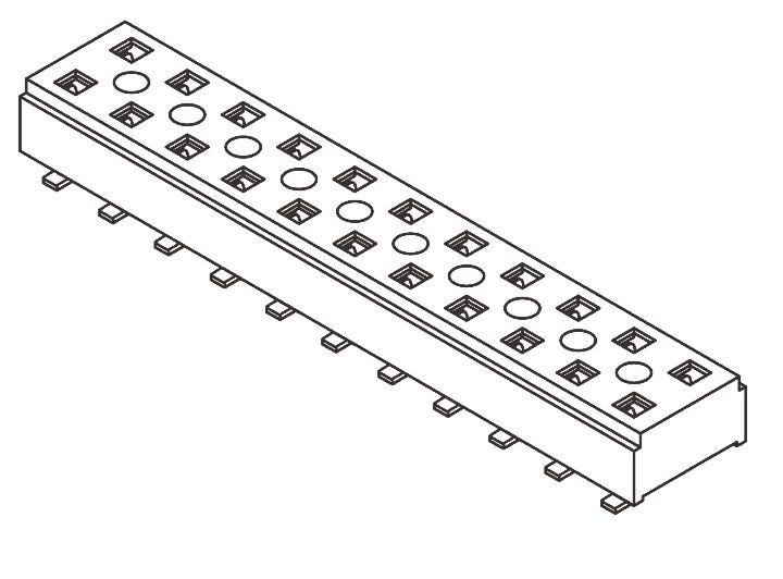 Produktfoto 1 von Samtec CLT Leiterplattenbuchse Gerade 20-polig / 2-reihig, Raster 2mm