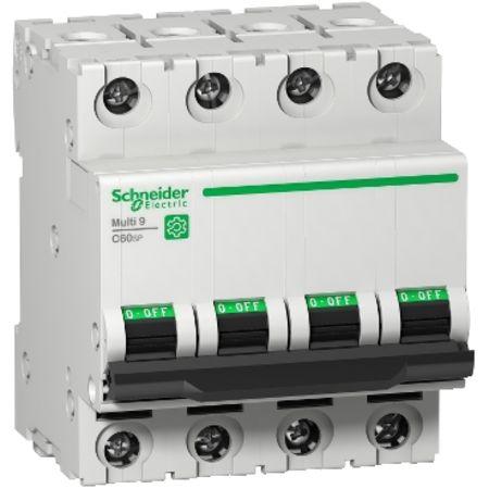 Schneider Electric MCB Leitungsschutzschalter Typ C, 4-polig 50A, Abschaltvermögen 10 kA Multi 9 DIN-Schienen-Montage