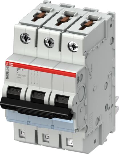 ABB Leitungsschutzschalter Typ C, 3-polig 1.6A 415V SMISSLINE TP DIN-Schienen-Montage