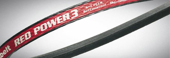 Produktfoto 1 von OPTIBELT Red Power Antriebsriemen, SPA-Profil 12.7mm x 10mm x 1357mm, Scheiben-Ø 90mm