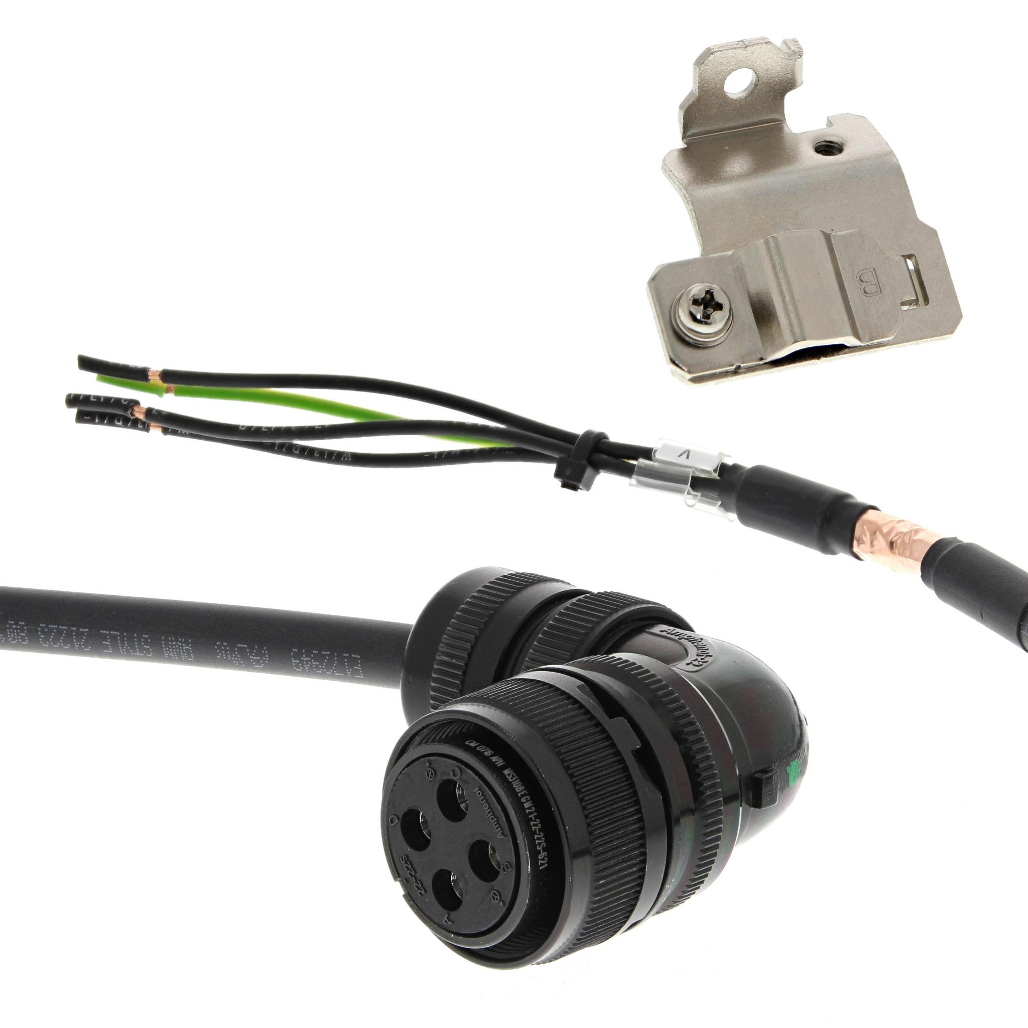 Produktfoto 1 von Omron Netzkabel für Servomotor für Servomotor, 400 → 2000 W, 400 V, 3m