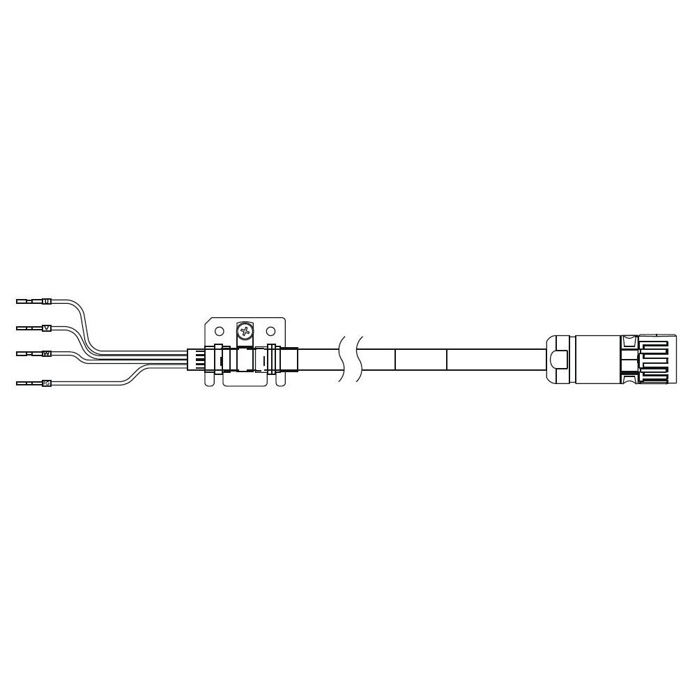 Omron Netzkabel für Servomotor für Servomotor, 400 → 5500 W, 400 V, 3m