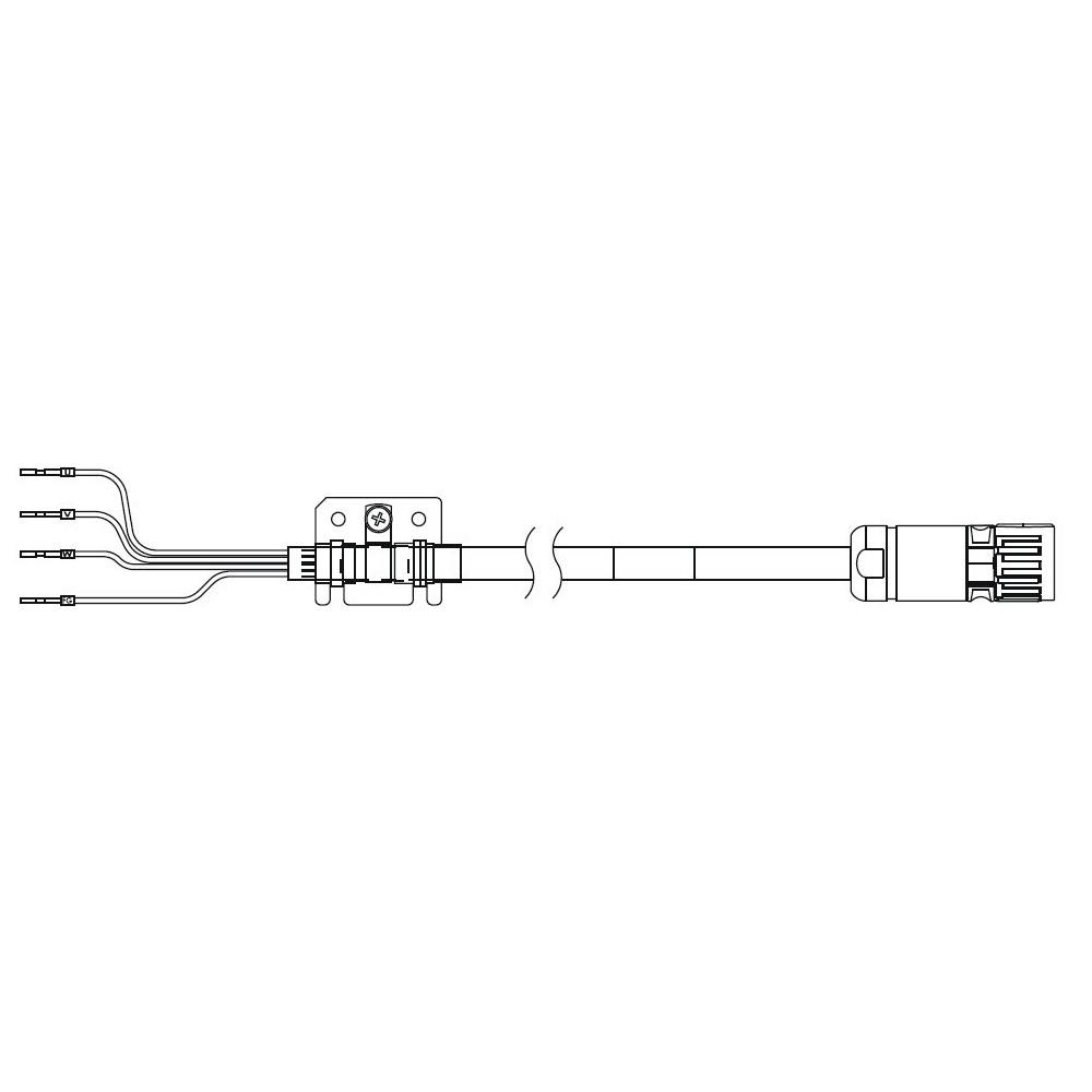 Produktfoto 1 von Omron Netzkabel für Servomotor für Servomotor, 400 → 7500 W, 400 V, 3m