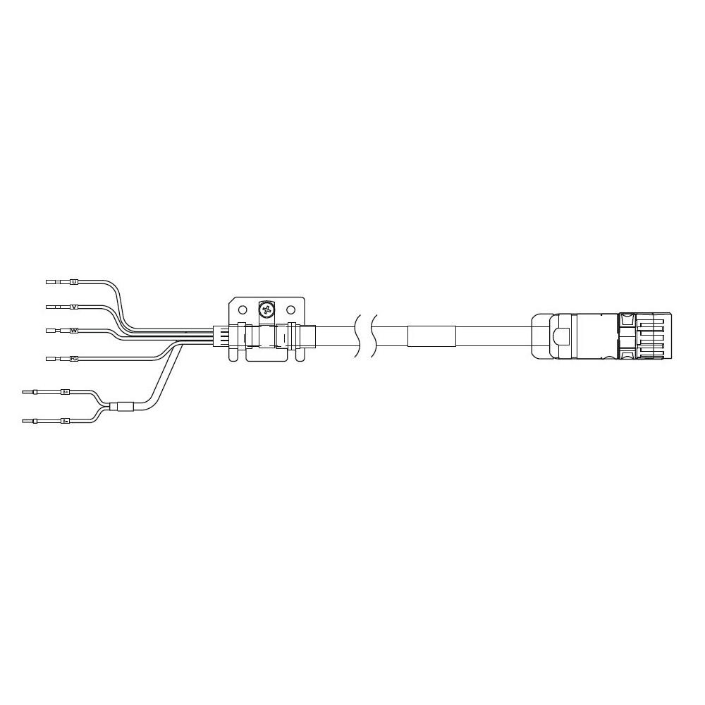 Produktfoto 1 von Omron Netzkabel für Servomotor für Servomotor, 400 → 7500 W, 400 V, 10m