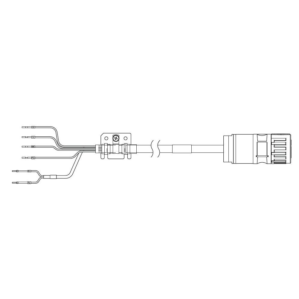 Produktfoto 1 von Omron Netzkabel für Servomotor für Servomotor, 400 → 11000 W, 400 V, 3m