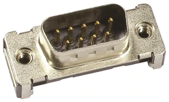 Produktfoto 1 von HARTING D-Sub Sub-D Steckverbinder Stecker , 9-polig / Raster 2.74mm, SMD  Lötanschluss