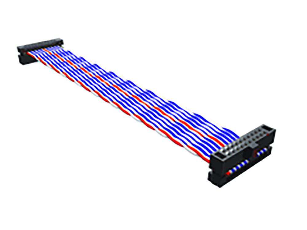 Samtec FFTP Flachbandkabel Verdrillt, 20-adrig, Raster 1.27mm Abgeschlossen, Anschluss A Tiger Eye IDC