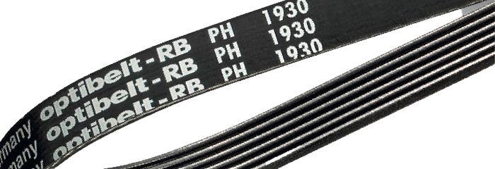 Produktfoto 1 von OPTIBELT RB Antriebsriemen, ø PK, L. 875mm, H. 4.6mm, Gummi