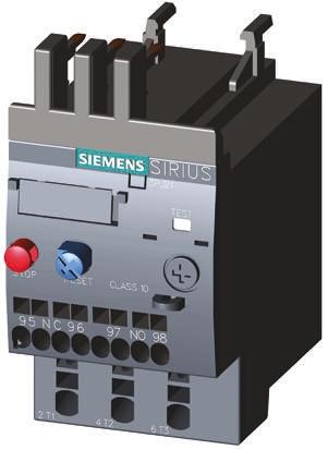 Produktfoto 1 von Siemens SIRIUS Innovation 3RU Überlastrelais 1,1 kW, 3P 1 Schließer, 1 Öffner / 3,2 A, 87mm x 45mm