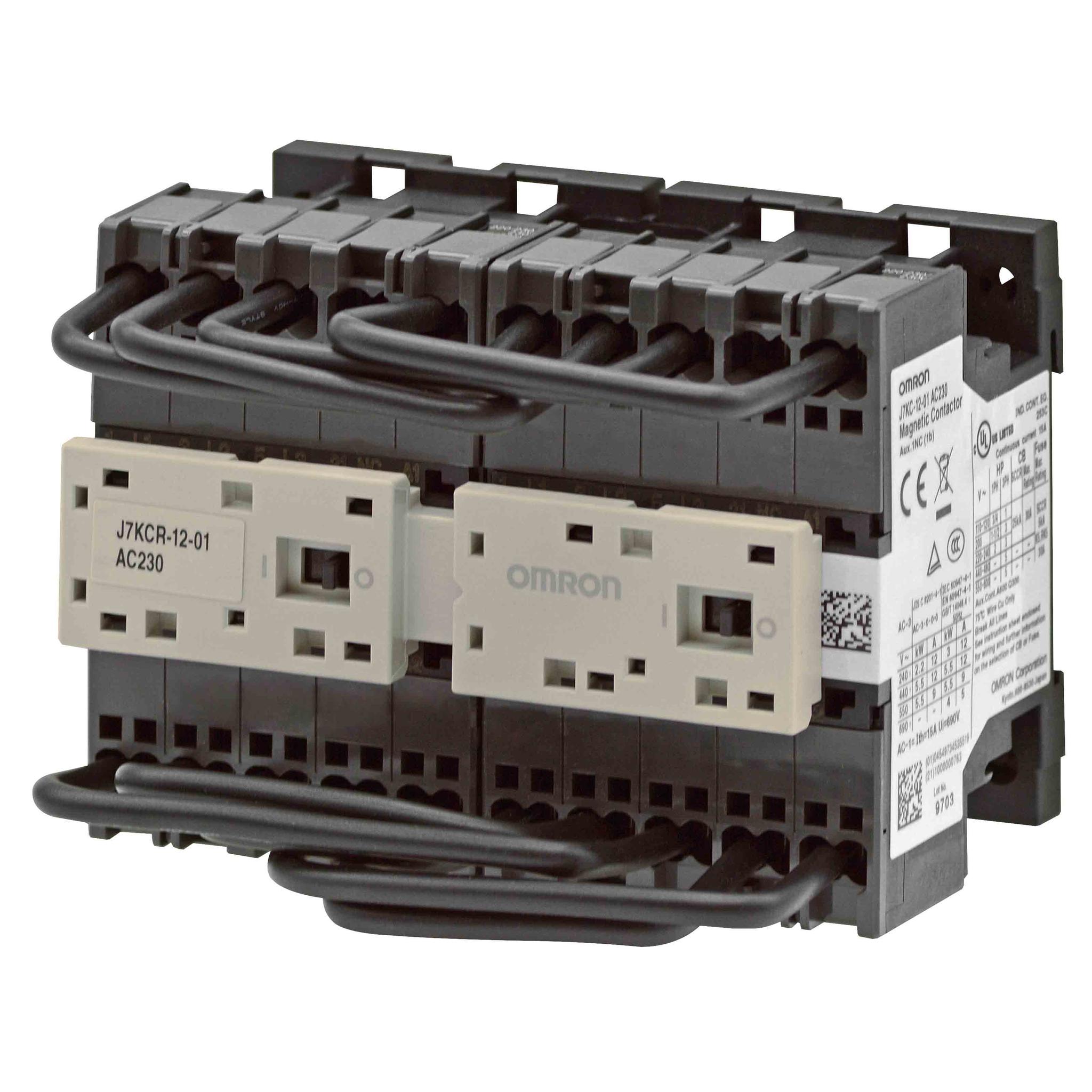 Omron Leistungsschütz / 24 V ac Spule, 1 -polig 1 Öffner / 12 A, Umkehrend