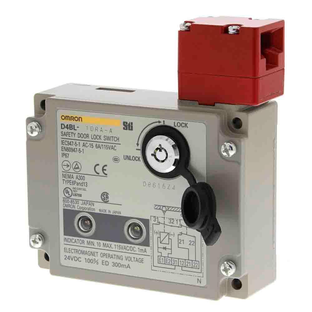 Omron D4BL Magnet-Verriegelungsschalter, Entriegelt bei Spannung, 24V dc