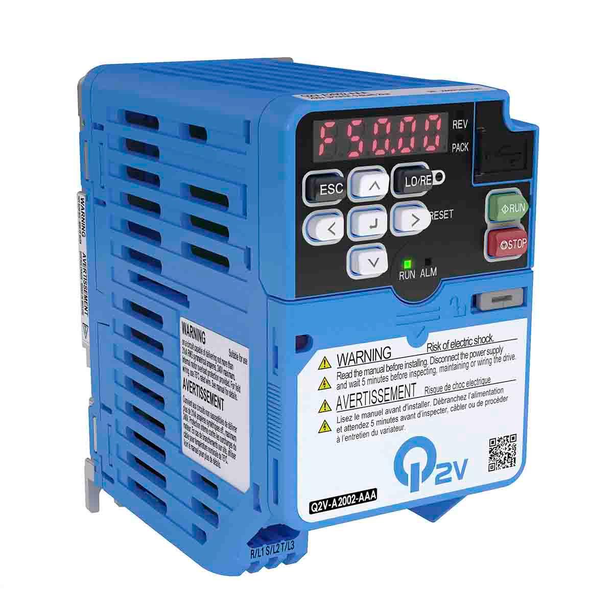 Omron Q2V, 1-Phasen Frequenzumrichter 0,18 kW, 200 V ac / 1,2 A 590Hz