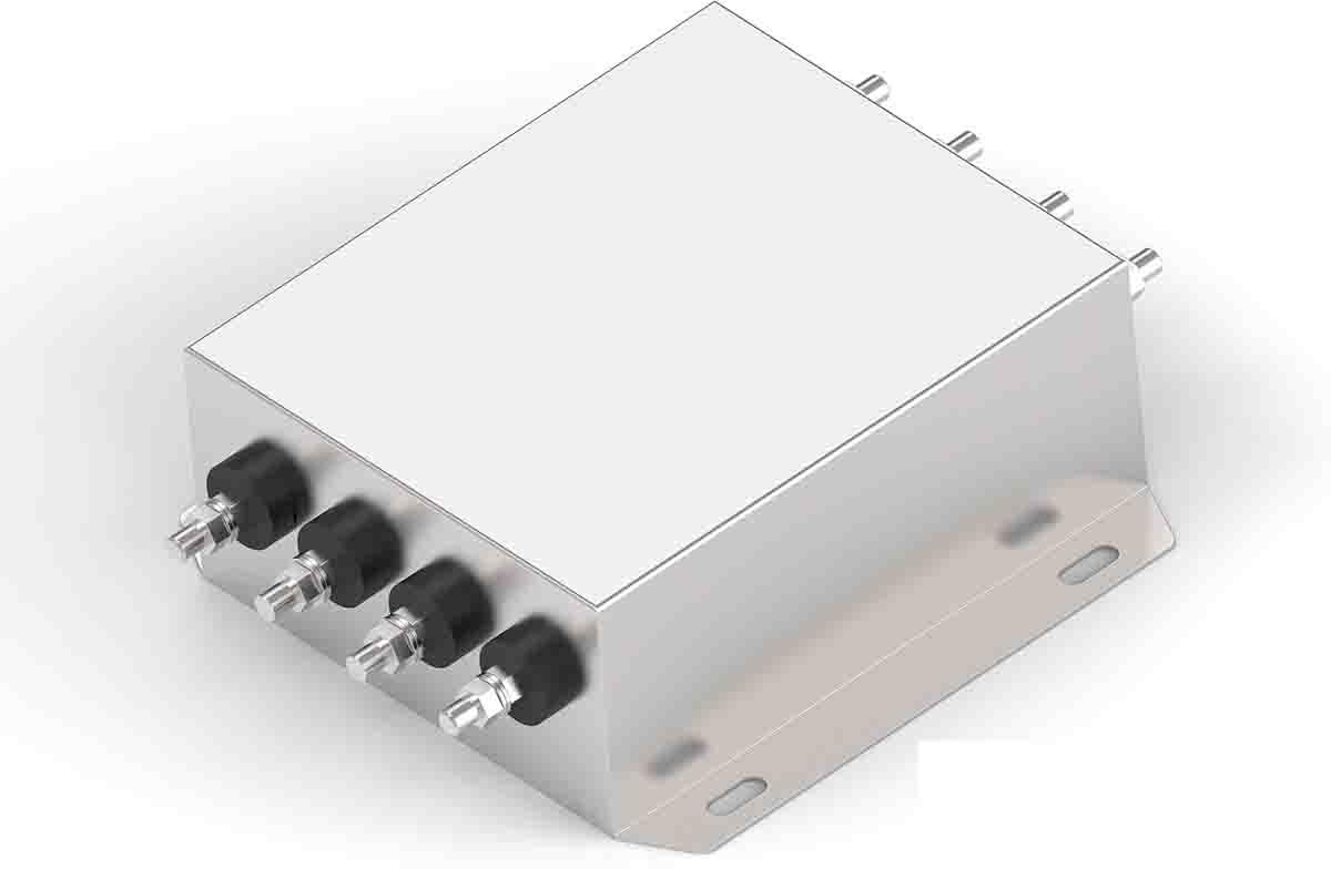 TE Connectivity KEB Netzfilter, 520 V ac, 52A, Gehäusemontage, Gewindebolzen, 3-phasig 5 mA / 50 → 60Hz Single