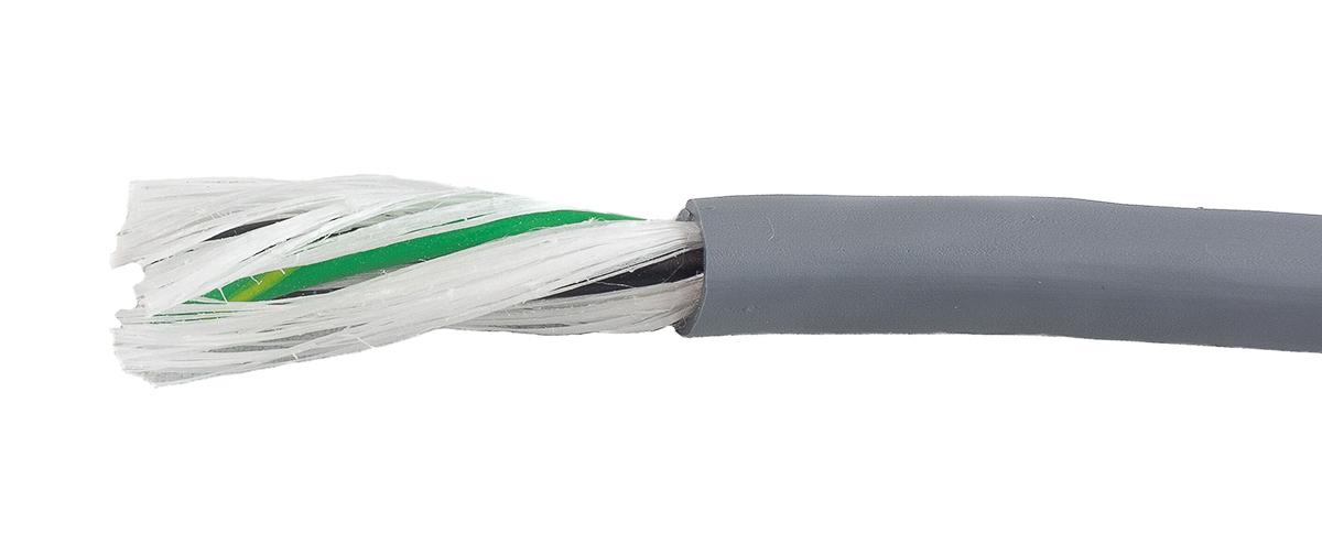 Produktfoto 1 von Alpha Wire EcoFlex PUR ECO Steuerkabel, 3-adrig x 0,2 mm² Grau, 30m, 24 AWG ungeschirmt